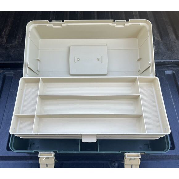 VINTAGE PLANO MODEL #1730 FISHING TACKLE BOX 3 TRAYS TOOL CRAFT STORAGE -Nice!!! - Picture 4 of 6